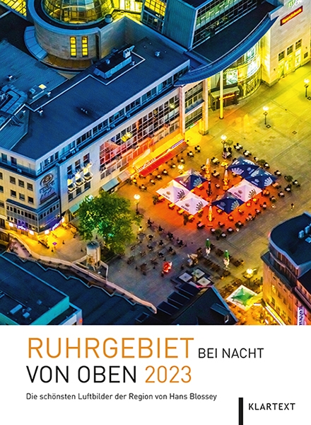 Ruhrgebiet bei Nacht von oben 2023